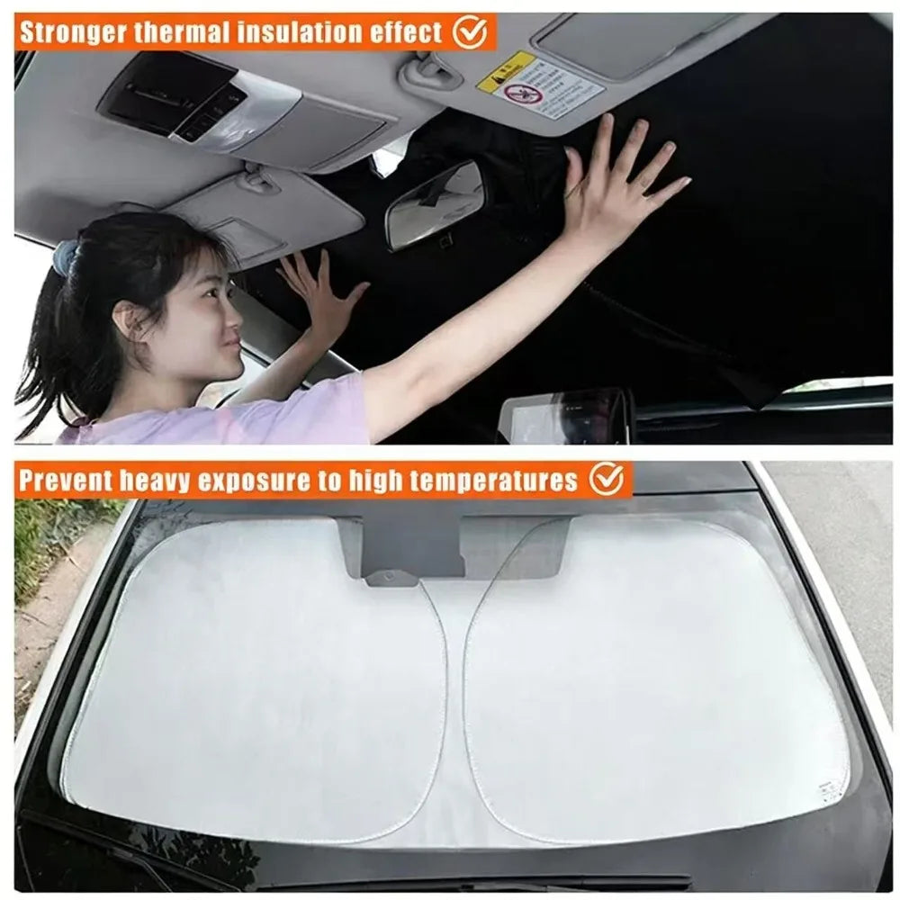 Foldable Front Windshield Sunshade