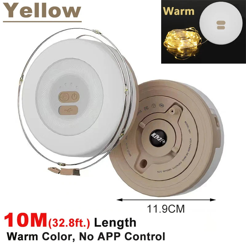 2-in-1 LED Reel String Lights – USB Rechargeable