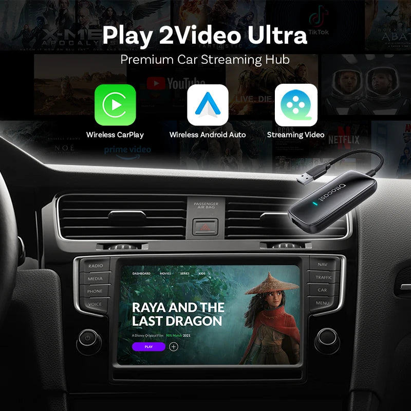 Wireless CarPlay AI Adapter – WiFi 6 Android Auto