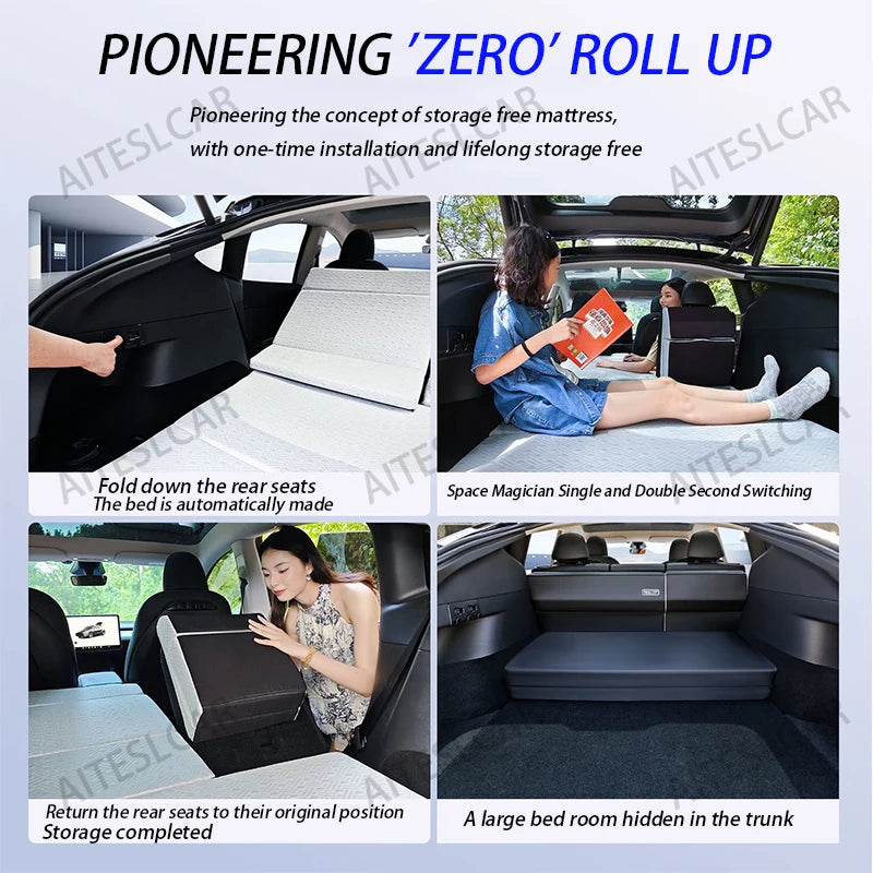 Camping Mattress For New Tesla Model Y Juniper 2021-2025 Memory Sponge Mattress Car Travel Bed Portable In Car Outdoor Camping