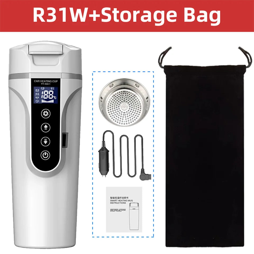 Heated Travel Mug – 450ml 12V/24V Smart Cup
