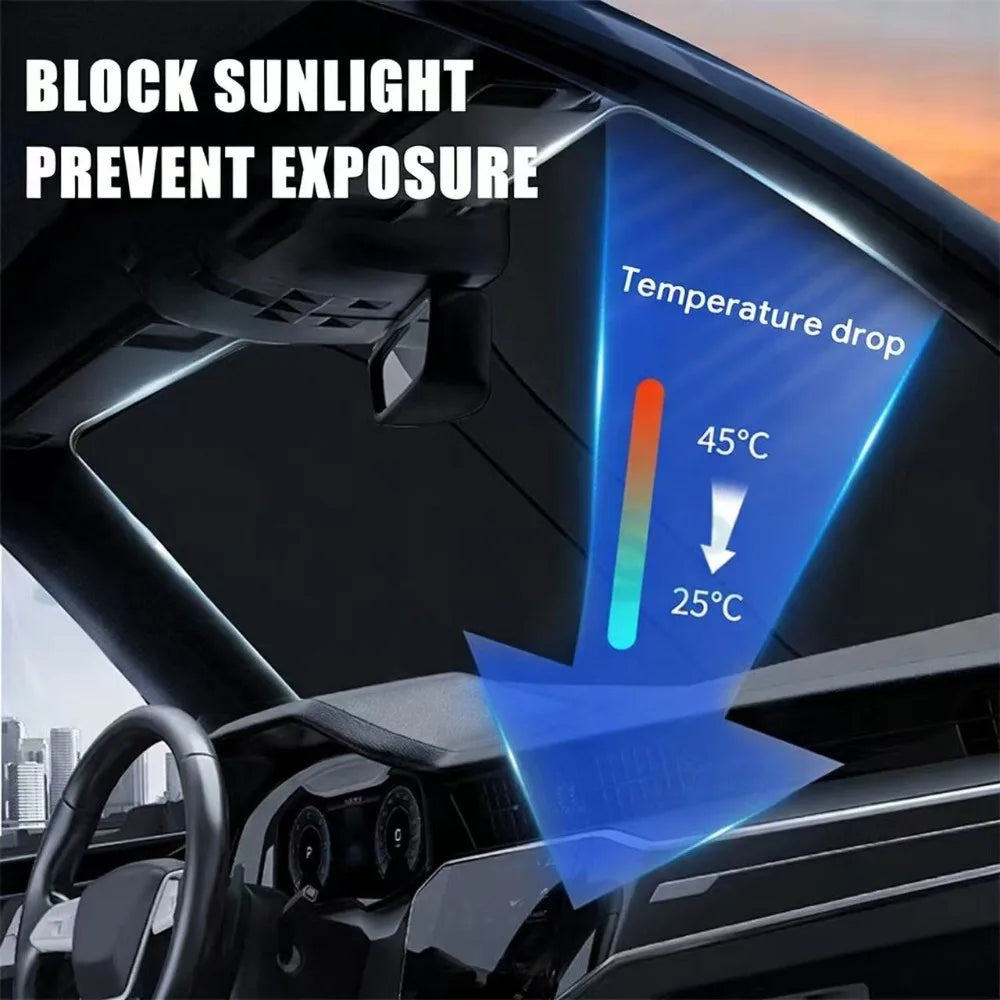 Foldable Front Windshield Sunshade