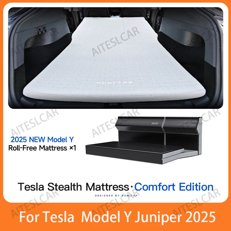 Camping Mattress For New Tesla Model Y Juniper 2021-2025 Memory Sponge Mattress Car Travel Bed Portable In Car Outdoor Camping