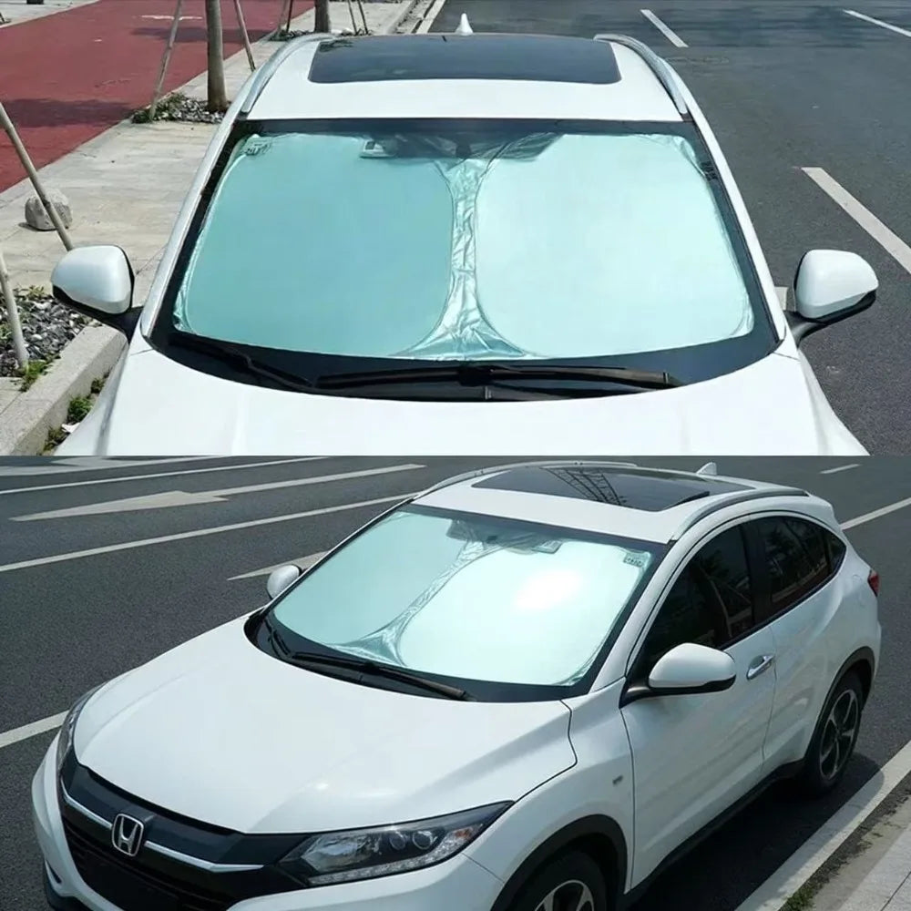 Foldable Front Windshield Sunshade