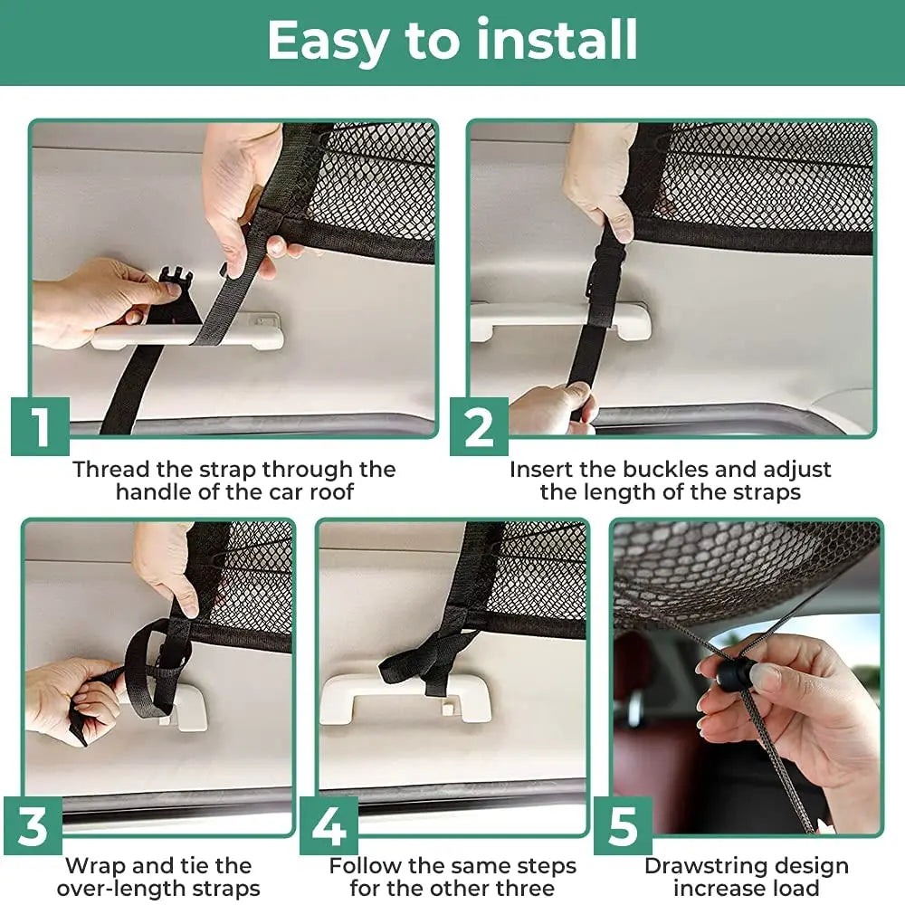 Car Roof Cargo Net Storage Organiser