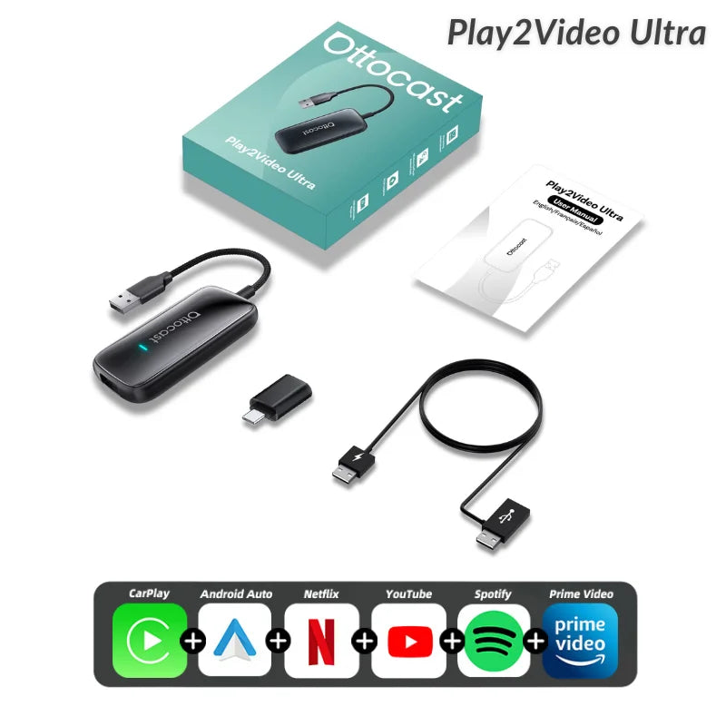 Wireless CarPlay AI Adapter – WiFi 6 Android Auto