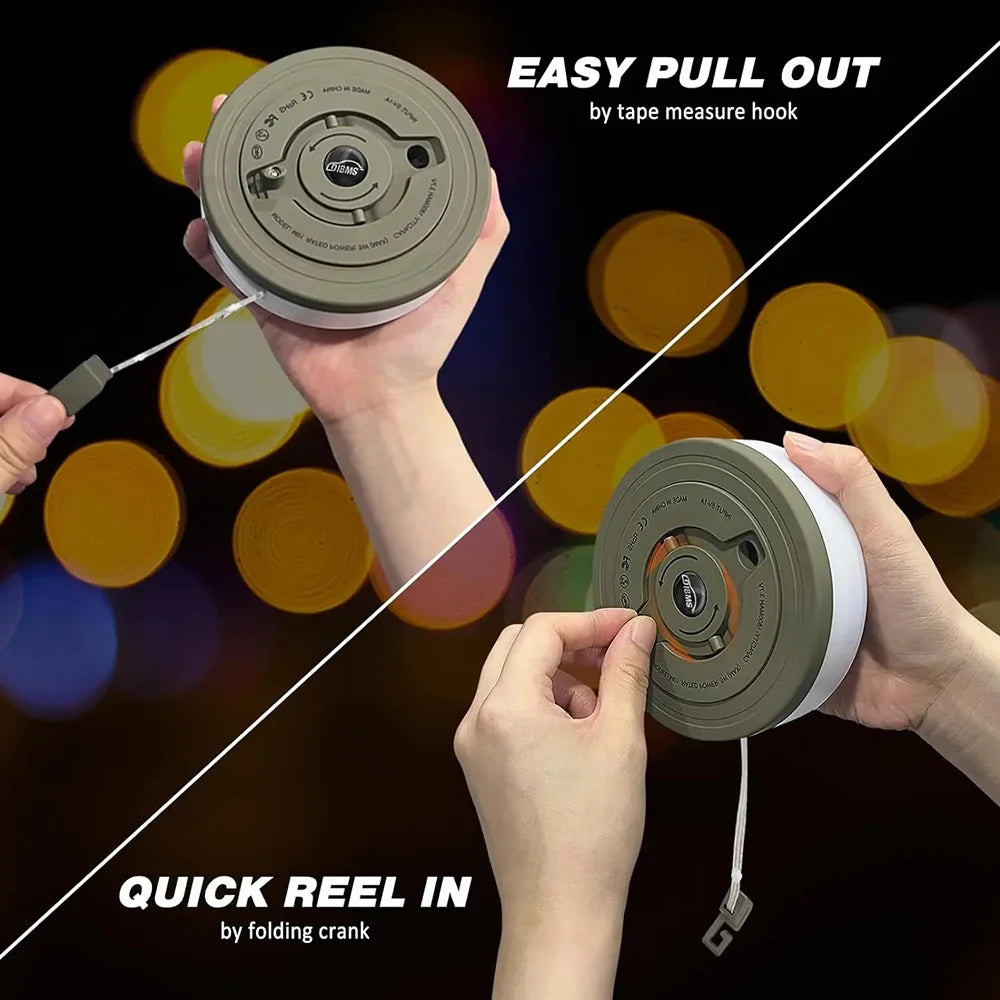 2-in-1 LED Reel String Lights – USB Rechargeable