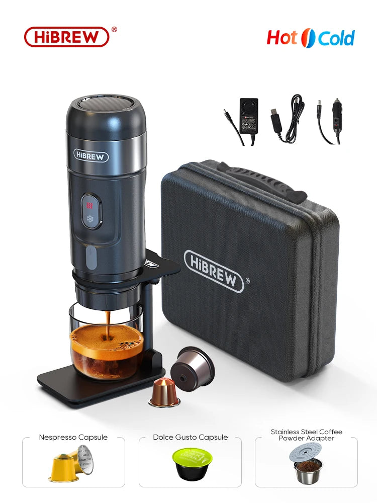 HiBREW 12V Portable Coffee Machine – Capsule & Ground Coffee Brewer