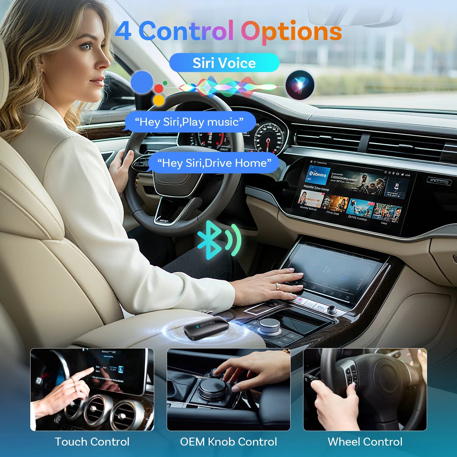 Wireless CarPlay AI Adapter – WiFi 6 Android Auto