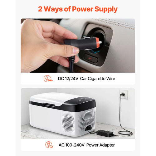 15L Portable EV Camping Fridge – 12V/24V Compressor Cooler
