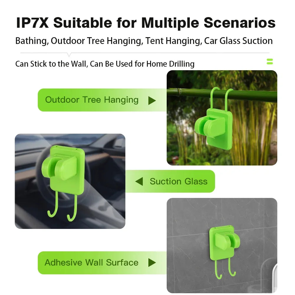 Portable Camping Shower Kit – 6000mAh USB Rechargeable