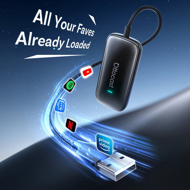 Wireless CarPlay AI Adapter – WiFi 6 Android Auto