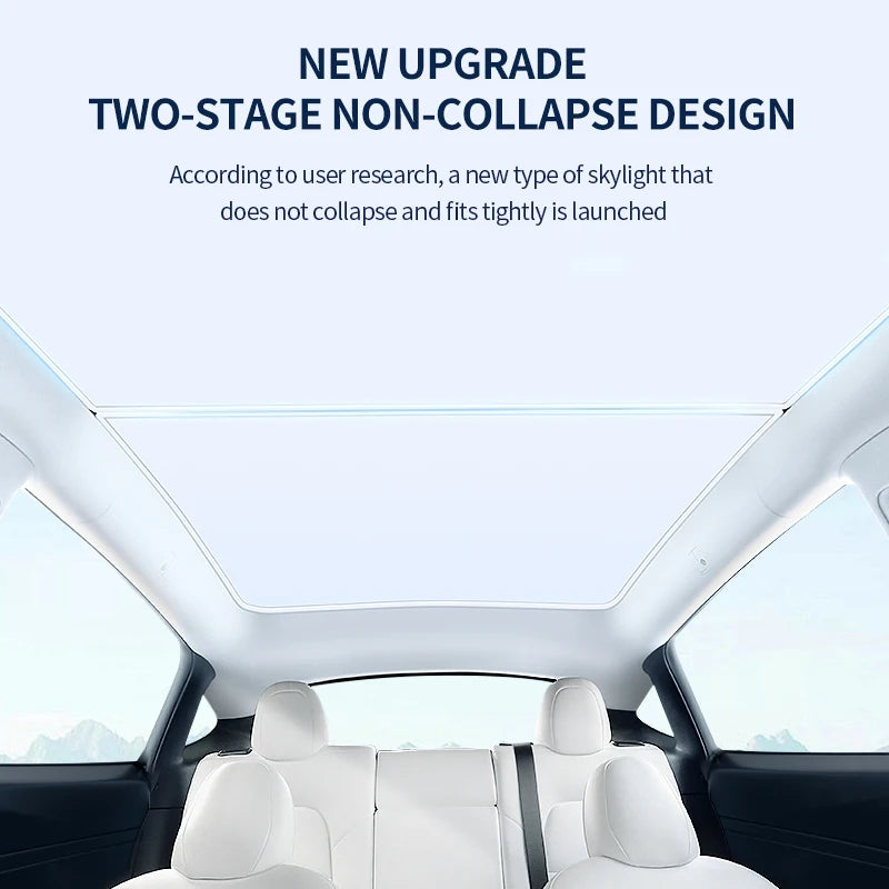 Tesla Model 3 / Model Y Glass Roof Sunshade Set – 2-Piece UV Protection