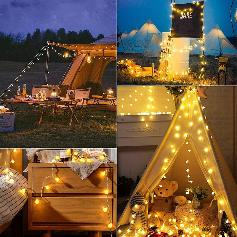 10m Camping Fairy Lights – USB & Battery-Powered String Lights