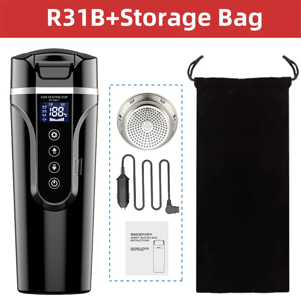 Heated Travel Mug – 450ml 12V/24V Smart Cup
