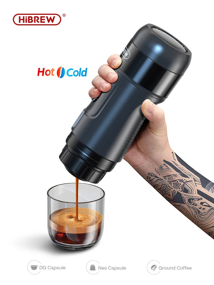 HiBREW 12V Portable Coffee Machine – Capsule & Ground Coffee Brewer