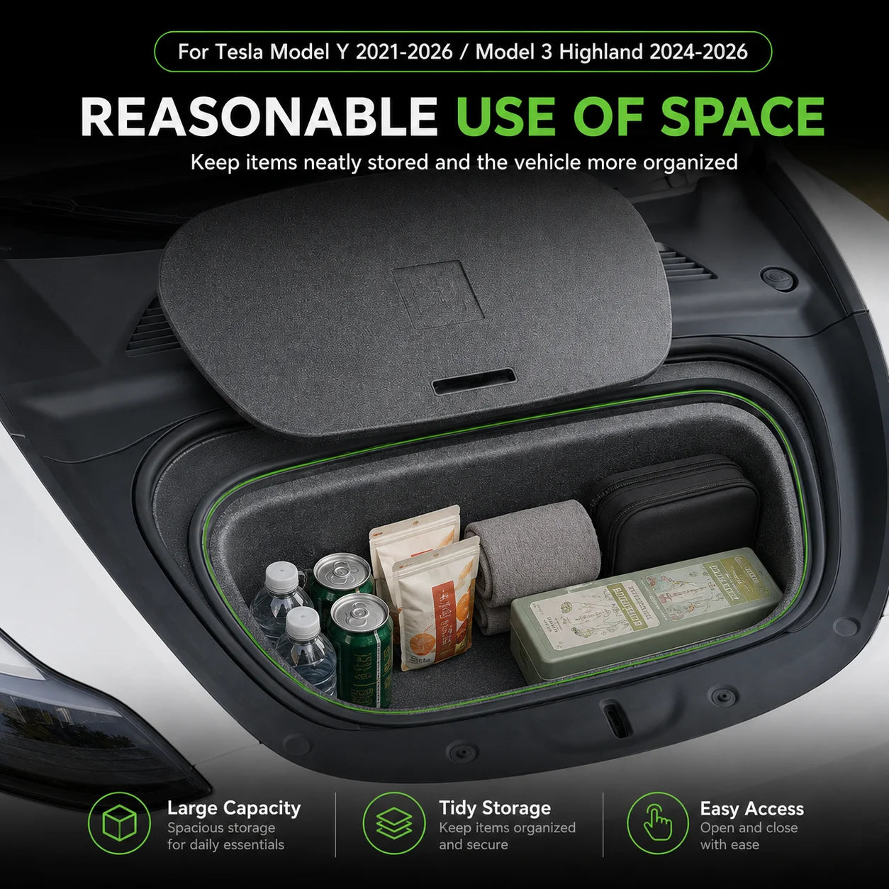 Tesla Model Y & Model 3 Boot Organiser – Insulated Camping Storage Bin