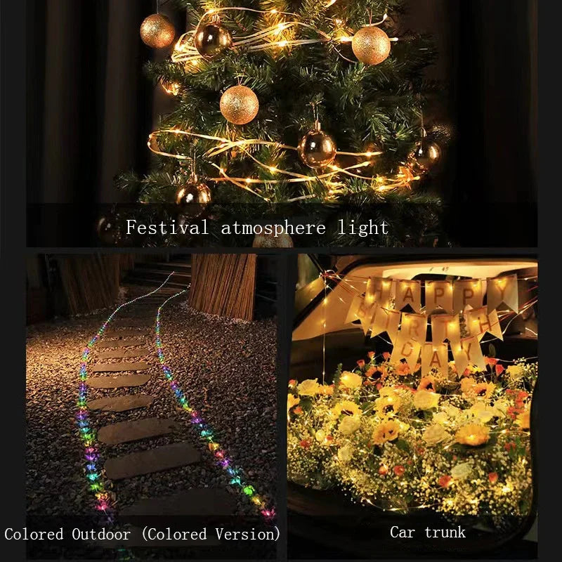 2-in-1 LED Reel String Lights – USB Rechargeable