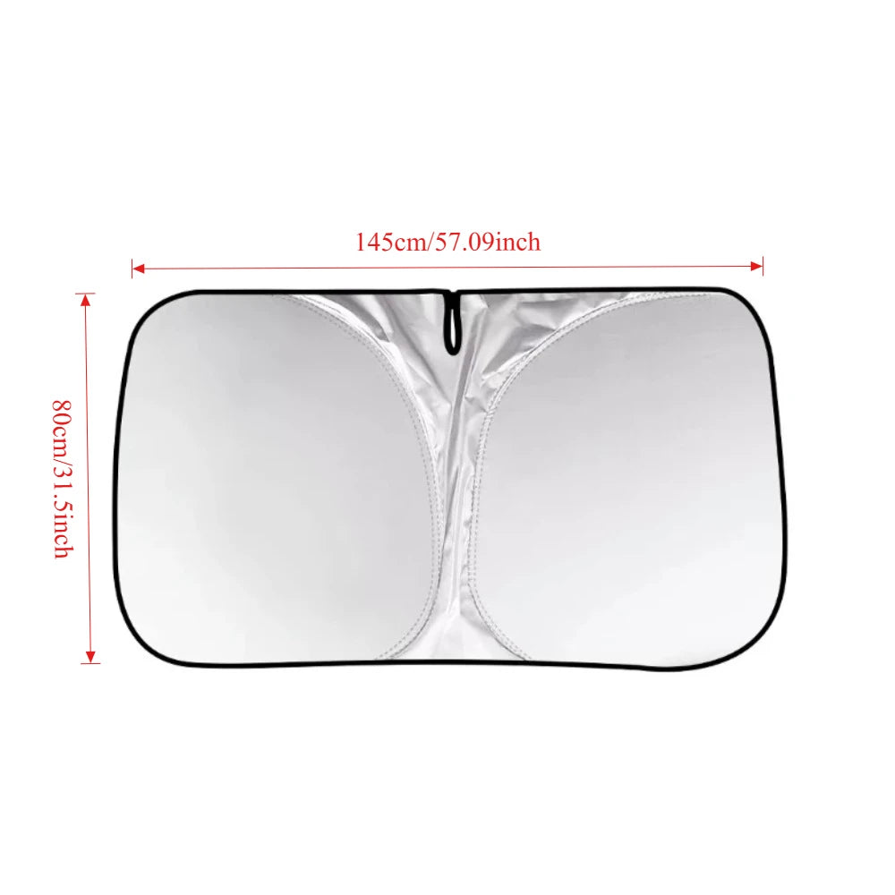 Foldable Front Windshield Sunshade