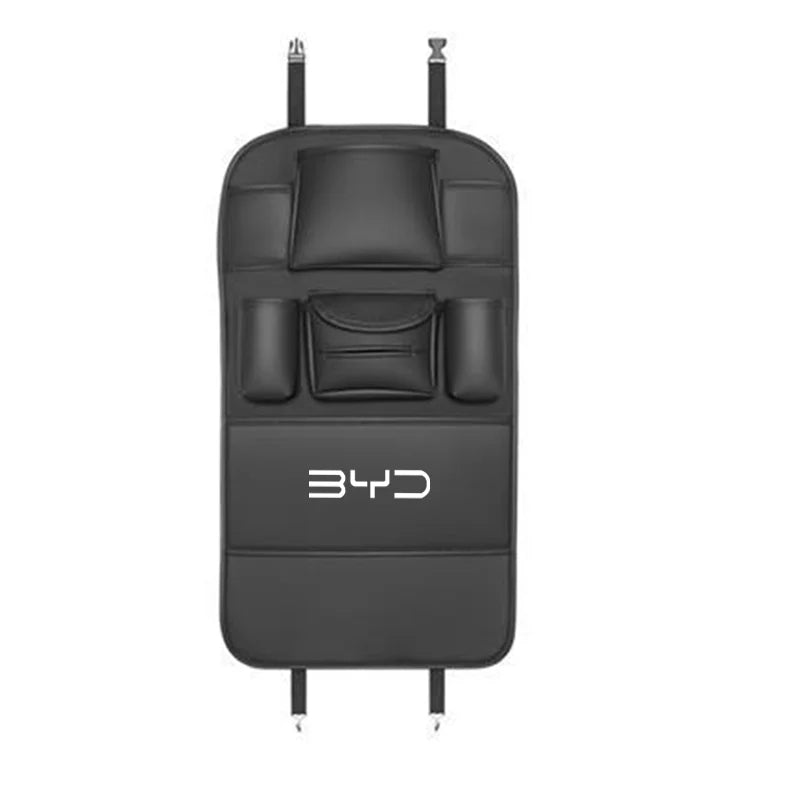 BYD Seat Back Storage Organiser – Anti-Kick Travel Bag with Cup Holder