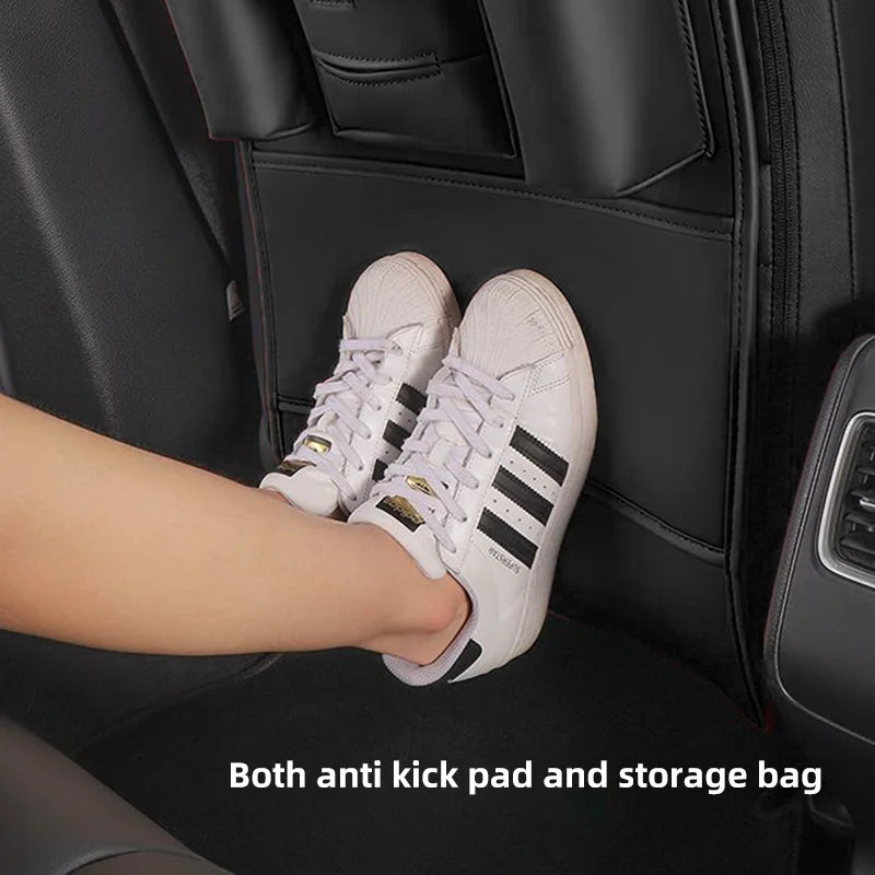 All in One Car Seat Back Storage Bag For BYD Atto3 Han Song plus Seagyll V2l Dolphin F3 E6 G3 I3 Ea1 Anti Kick Pad Cup Holder