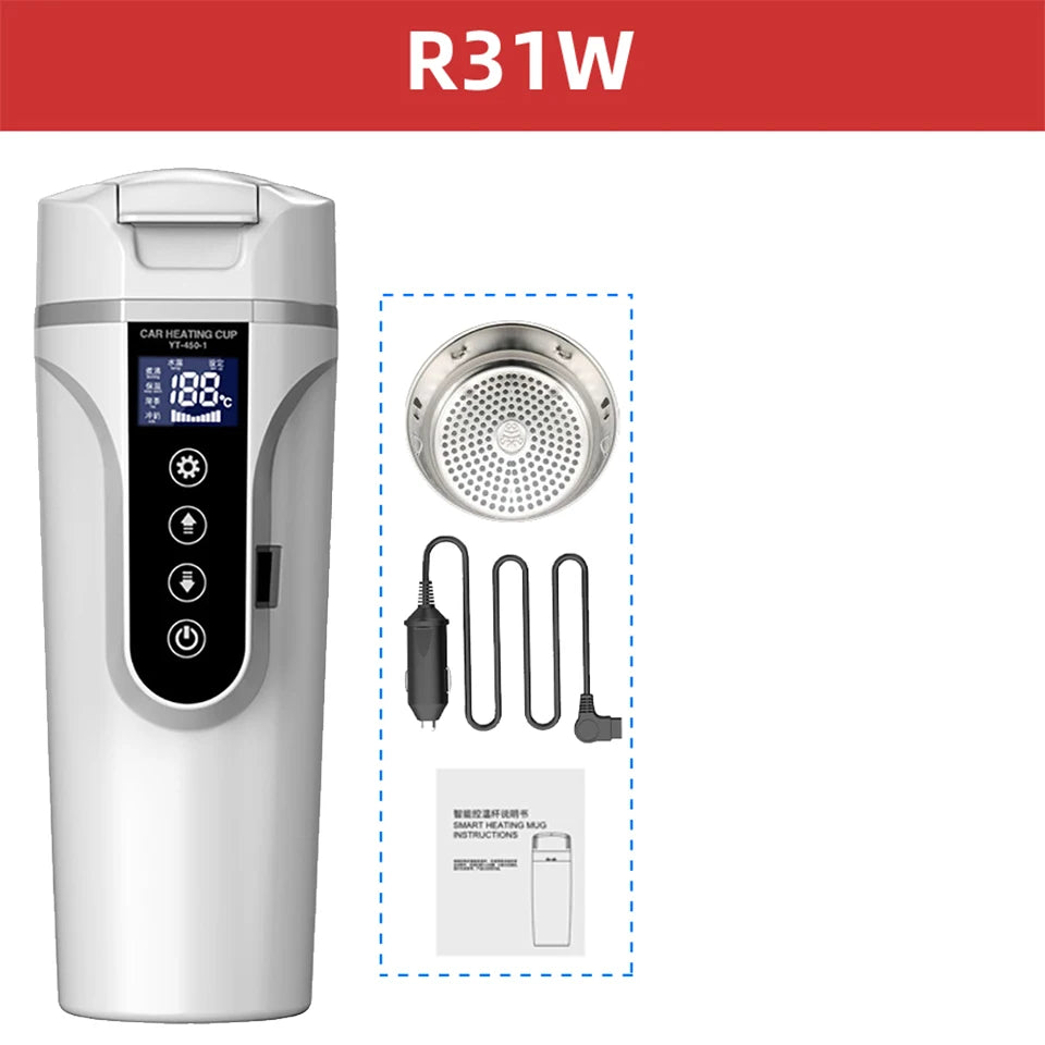 Heated Travel Mug – 450ml 12V/24V Smart Cup