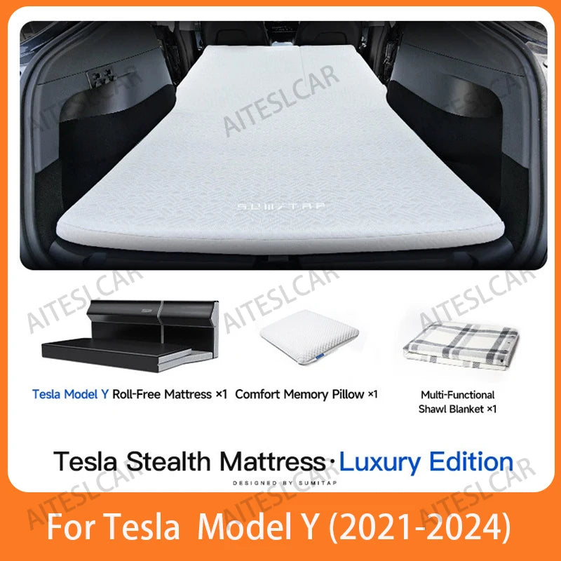Tesla Model Y Juniper Memory Foam Camping Mattress – Foldable EV Travel Bed