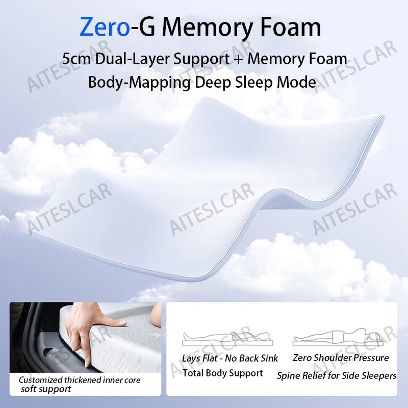 Camping Mattress For New Tesla Model Y Juniper 2021-2025 Memory Sponge Mattress Car Travel Bed Portable In Car Outdoor Camping